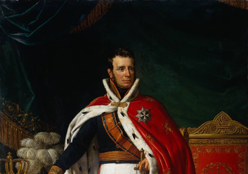 Willem I In Kroningsmantel