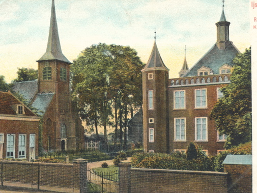  Prentbriefkaart van kasteel en Kerk in IJsselmonde (Stadsarchief Rotterdam)