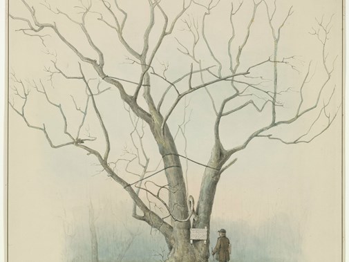De Tulpen-boom van Boerhaave, op Poelgeest, onder Oegstgeest, L. Springer jr., 1857, Erfgoed Leiden