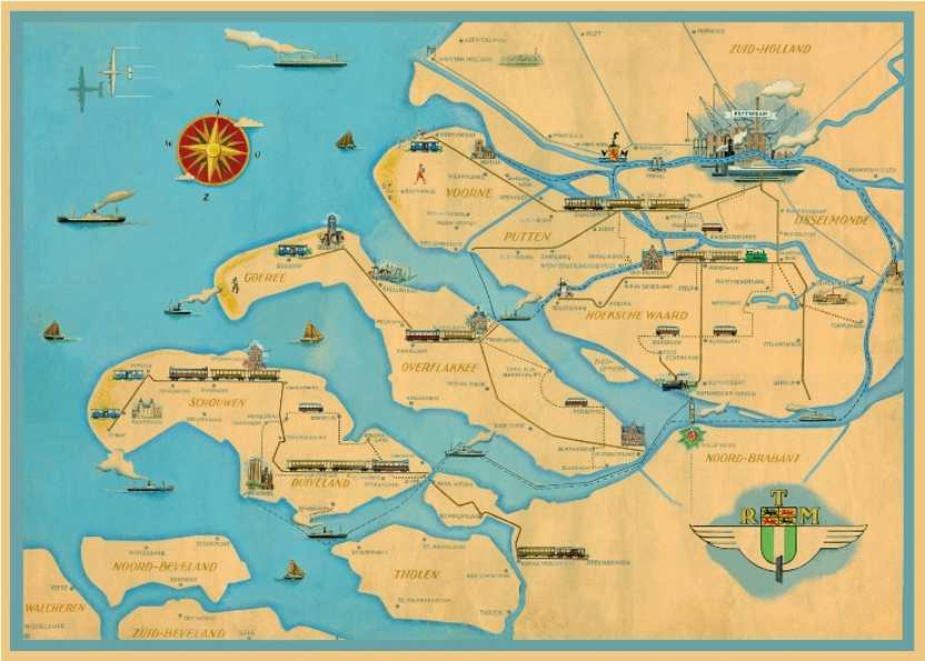 Het uitgebreide netwerk van de RTM (Collectie RTM Museum)