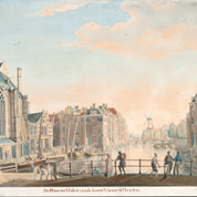 Laurenskerk en Binnenrotte, 1810.  (Collectie Stadsarchief Rotterdam)