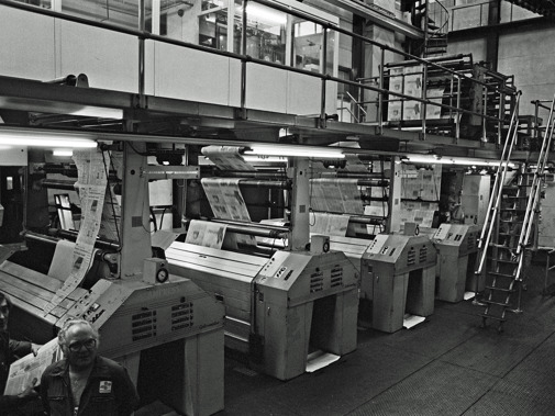 Offset rotatiepers (foto: Rob Bogaerts/Anefo, 1981)