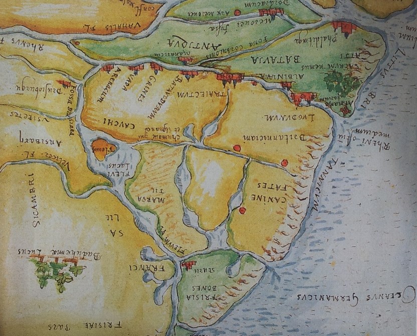 Handgetekende kaart van het oude Batavia (