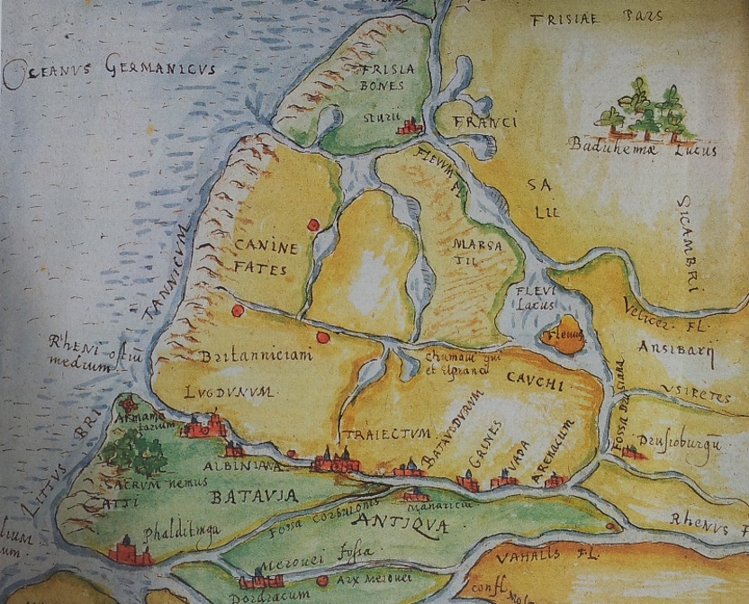 Handgetekende kaart van het oude Batavia (