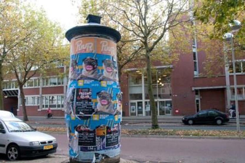 Trafozuil aan de  Langegracht in Leiden. (Foto: Marcella Dorigo)
