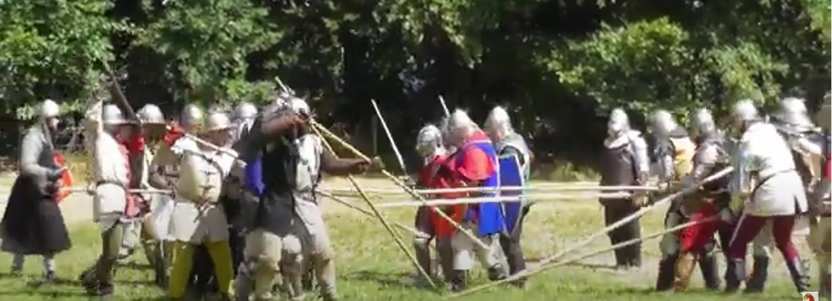 Re-enactment van middeleeuwse veldslag door Cranenburgh Events, 2018