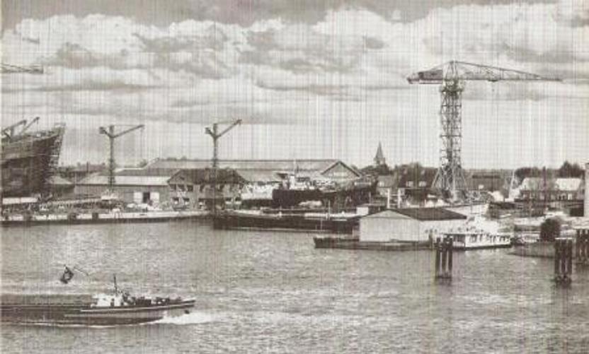 De skyline van Alblasserdam werd halverwege de twintigste eeuw nog gedomineerd door de 