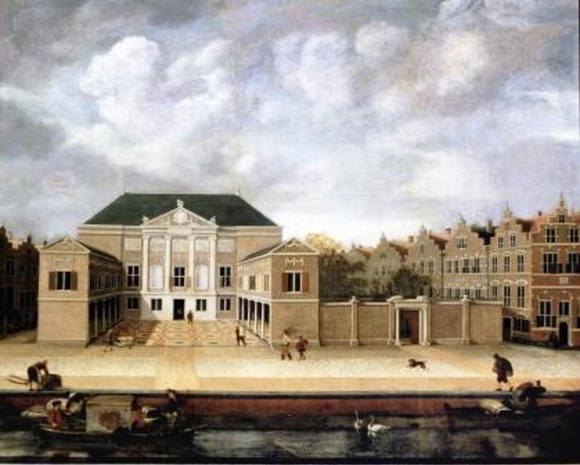 Susanna van Steenwijck, Gezicht op de Lakenhal vanuit het zuiden, 1642 (Collectie Museum De Lakenhal) 