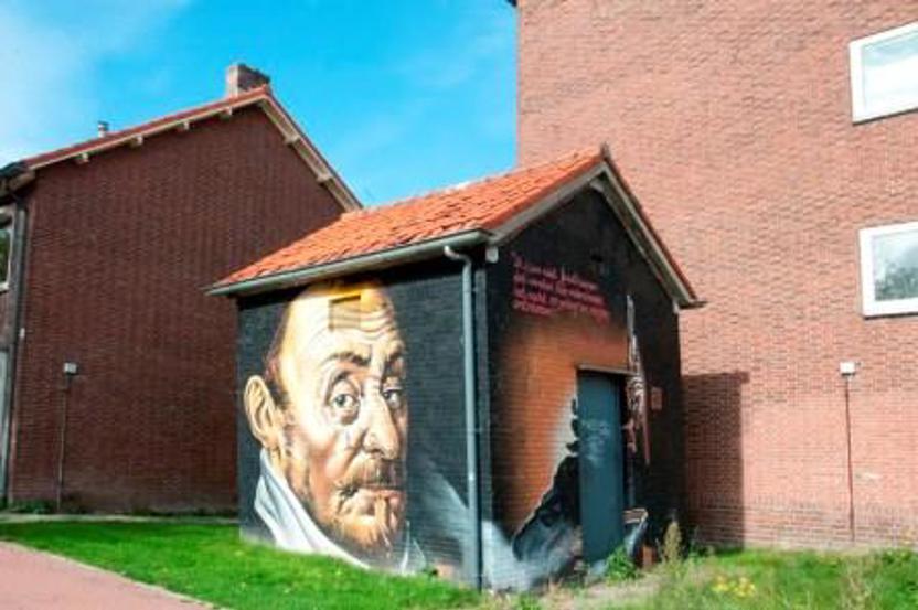 Trafohuisje aan de Willem de Zwijgerlaan, Leiden. (Foto: Marcella Dorigo)