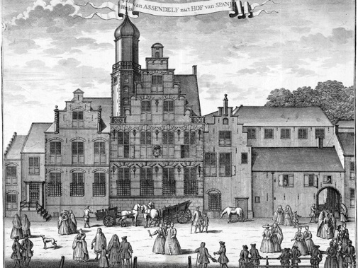 Huis van Assendelft, door Gerrit van Giessen (ca.1692-1750) (Wikimedia Commons)