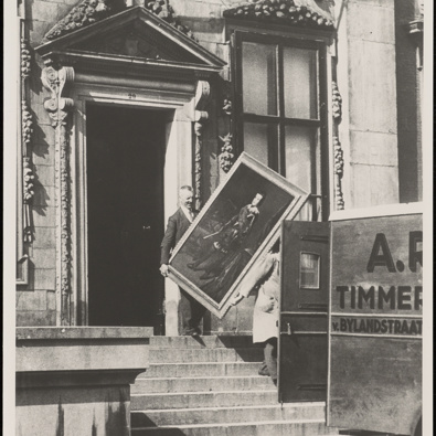 Schilderijentransport nadat Het Mauritshuis voor publiek is gesloten, september 1939 (foto: Mauritshuis)