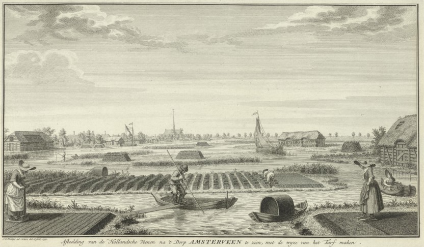 Het veen wordt opgebaggerd met behulp van een baggerbeugel en daarna uitgespreid op de legakkers en aangestampt. Als het stevig genoeg is, worden er turfjes van gesneden, die opgestapeld worden om verder drogen. In een later stadium werden ook de legakkers afgegraven.